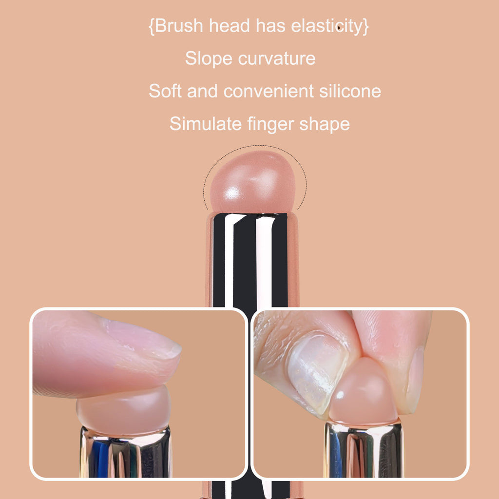 Gel para correção de unhas com efeito degradê e pincel de silicone.