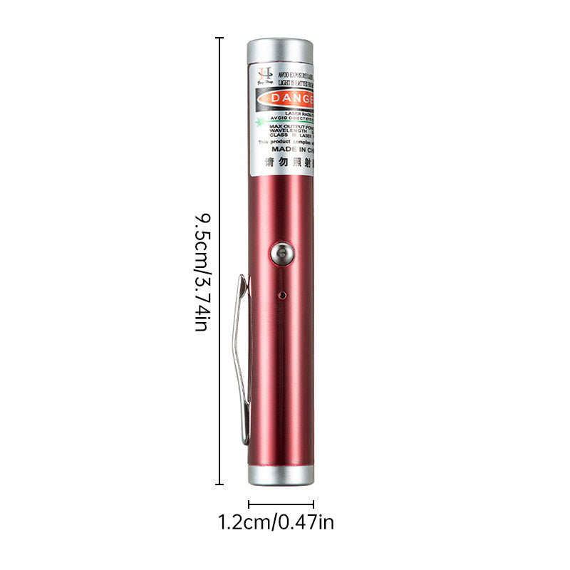 Mini ponteiro laser verde 2 em 1 destacável com suporte de lâmpada portátil, foco visível para caça, ensino e apresentações.