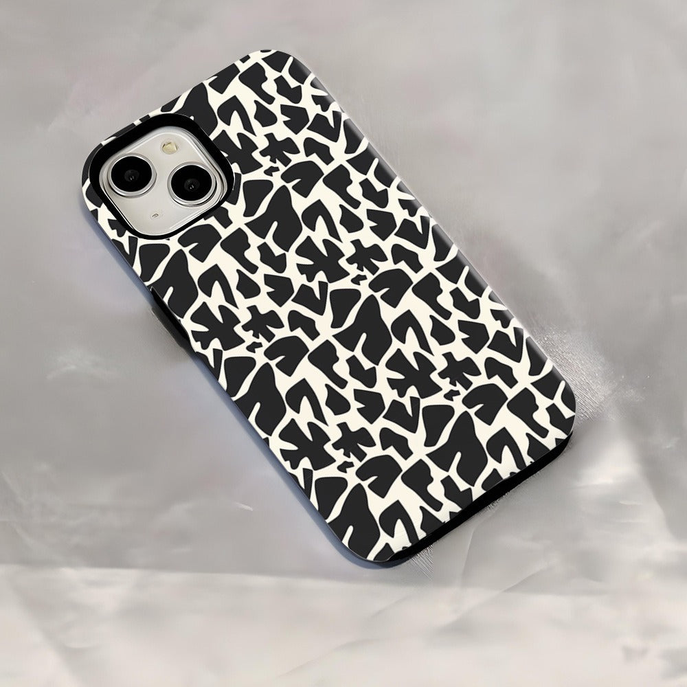 Capa de celular estampada Apple 14pm 2 em 1 com película, IP16 Pro, capa rígida feminina 12pm 15