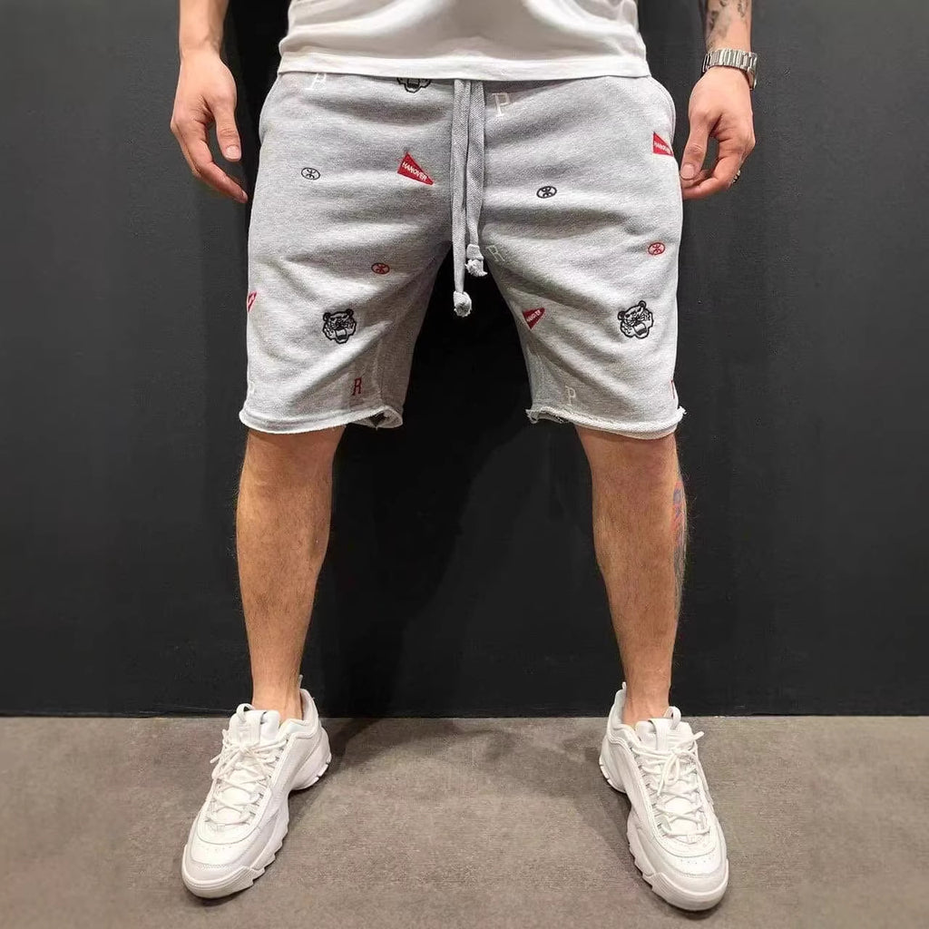 Shorts cargo masculinos casuais de verão, folgados e respiráveis, para esportes e fitness.