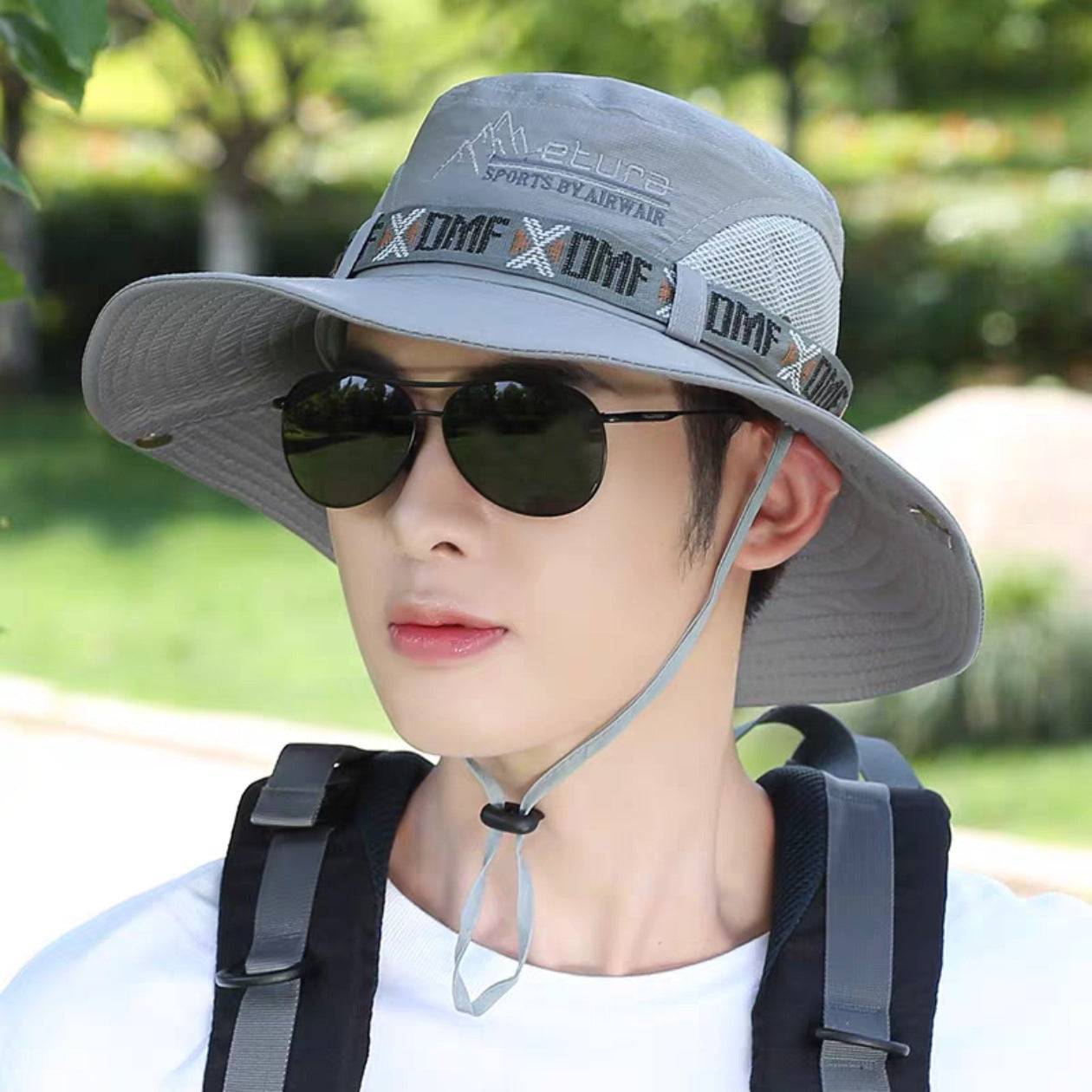 Chapéu Bucket Masculino para Proteção Solar ao Ar Livre, Aba Larga, Ideal para Pesca, Praia e Caminhadas.