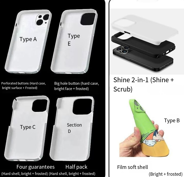 Capa personalizada para iPhone 16 com impressão por transferência térmica, incluindo capa rígida de 15" brilhante e 14" fosca para película protetora com fotos.