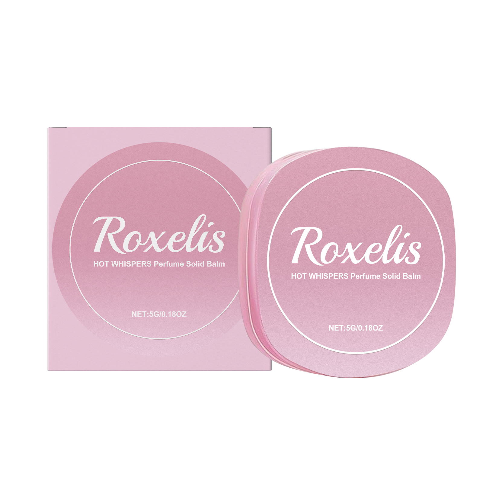 Bálsamo sólido perfumado Roxelis Rose: elegante, refrescante, sedoso e leve, ideal para levar no bolso.