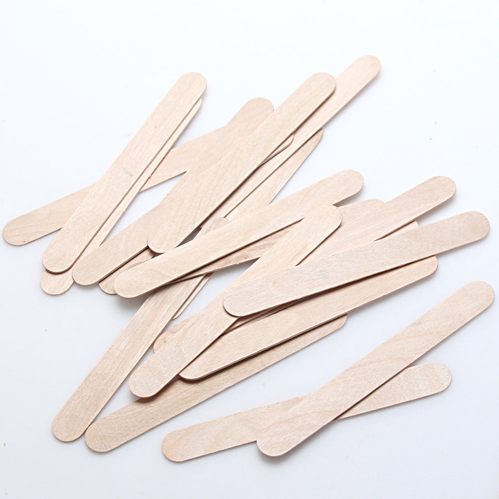 Bastão de cera para depilação, bastão para sorvete, bastão para máscara facial, 15 cm de comprimento, caixa com 100 unidades.