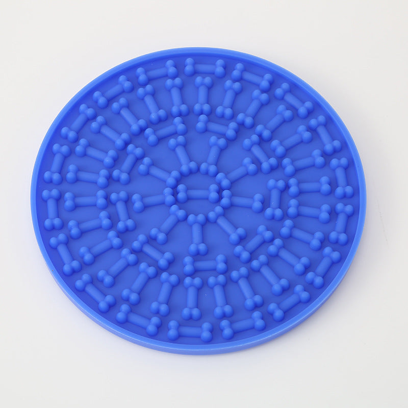 Tapete de silicone para alimentação com ventosa, tapete para lamber para animais de estimação, tapete para alimentação lenta, tapete antiderrapante para alimentação lenta, tapete redondo para lamber p