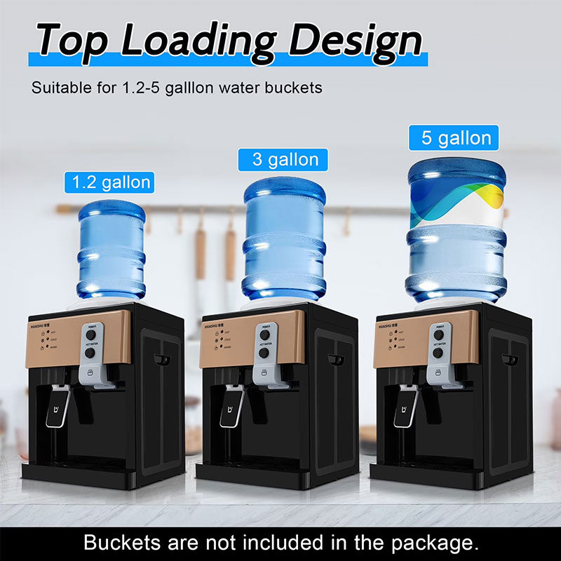 Dispensador de água elétrico de bancada, 8°C-95°C, purificador de água quente e fria para uso doméstico, na cozinha ou no escritório.