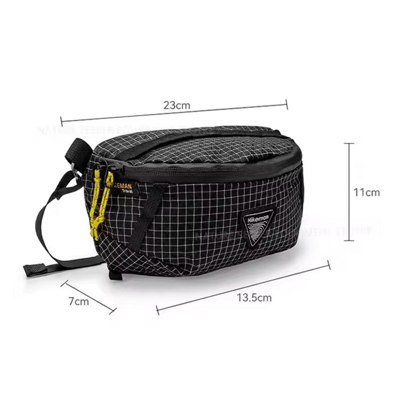 Bolsa de cintura Hikeman, para esportes ao ar livre, expande-se como mochila, leve para viagens/trilhas.
