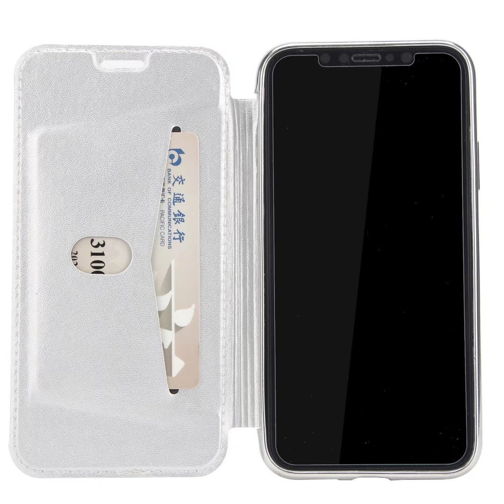 Capa ultrafina para iPhone 15, capa protetora de TPU eletroplaqueada para iPhone XR, capa flip de couro para iPhone 12 e capa para iPhone 14.