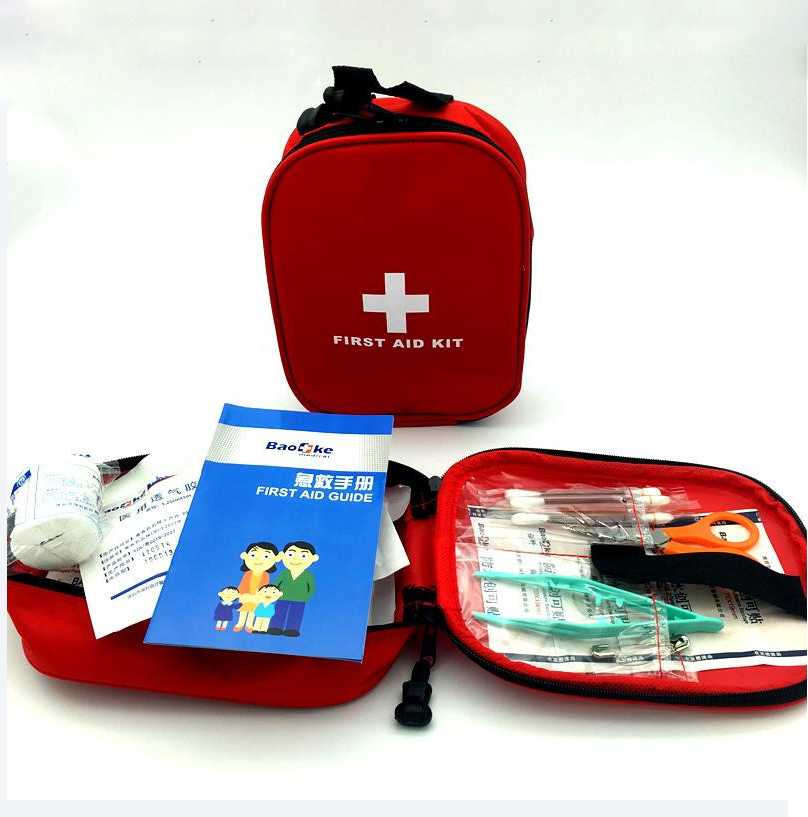 Kit de primeiros socorros para camping, trilhas e viagens de carro (25 peças) - Kit de emergência médica para tratamento e sobrevivência em áreas selvagens.