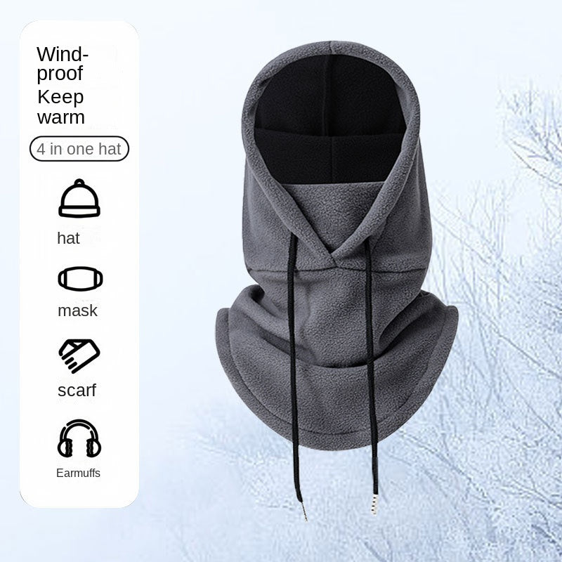 Gorro de ciclismo para atividades ao ar livre no inverno, protetor de pescoço grosso e quente, gorro para esqui, máscara facial de lã polar