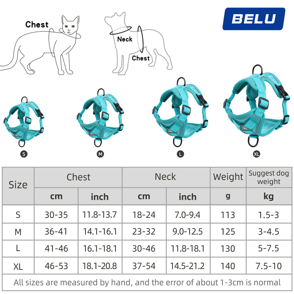 Coleira refletora e respirável para gatos, estilo colete, para gatos de pequeno porte.