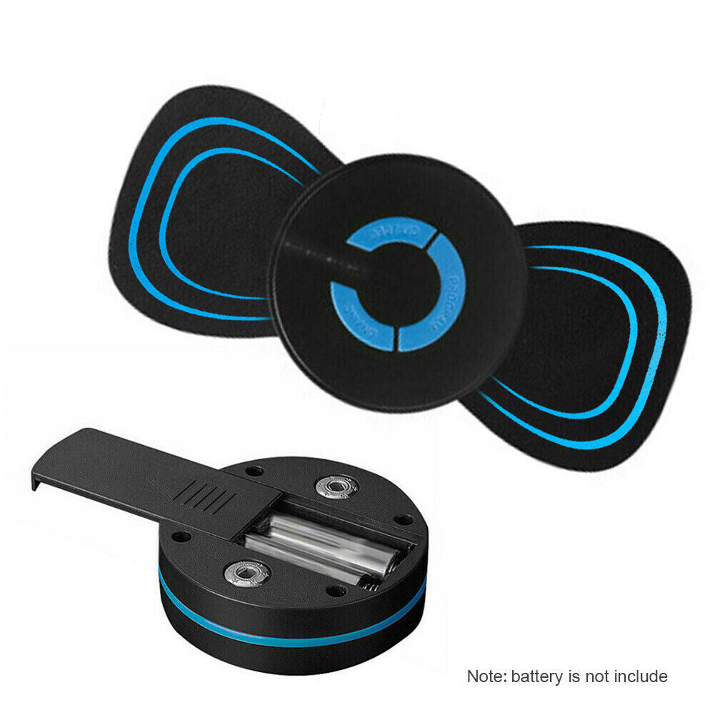 Mini massageador elétrico portátil para pescoço, ombros e costas, com adesivo vibratório para fisioterapia.