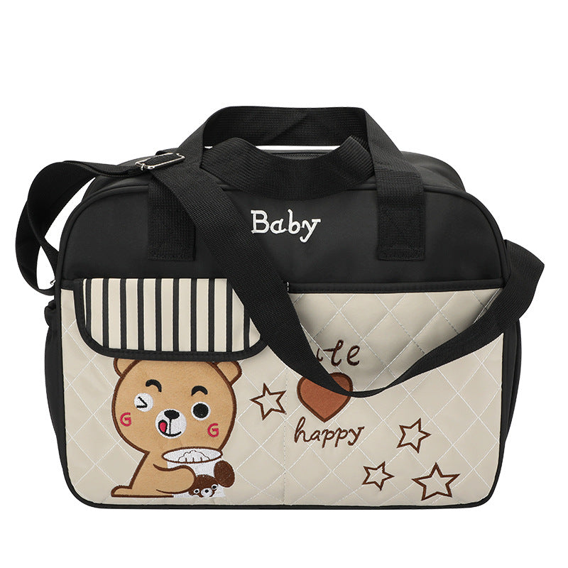 Nova bolsa transversal casual em tecido oxford com estampa fofa e moderna.