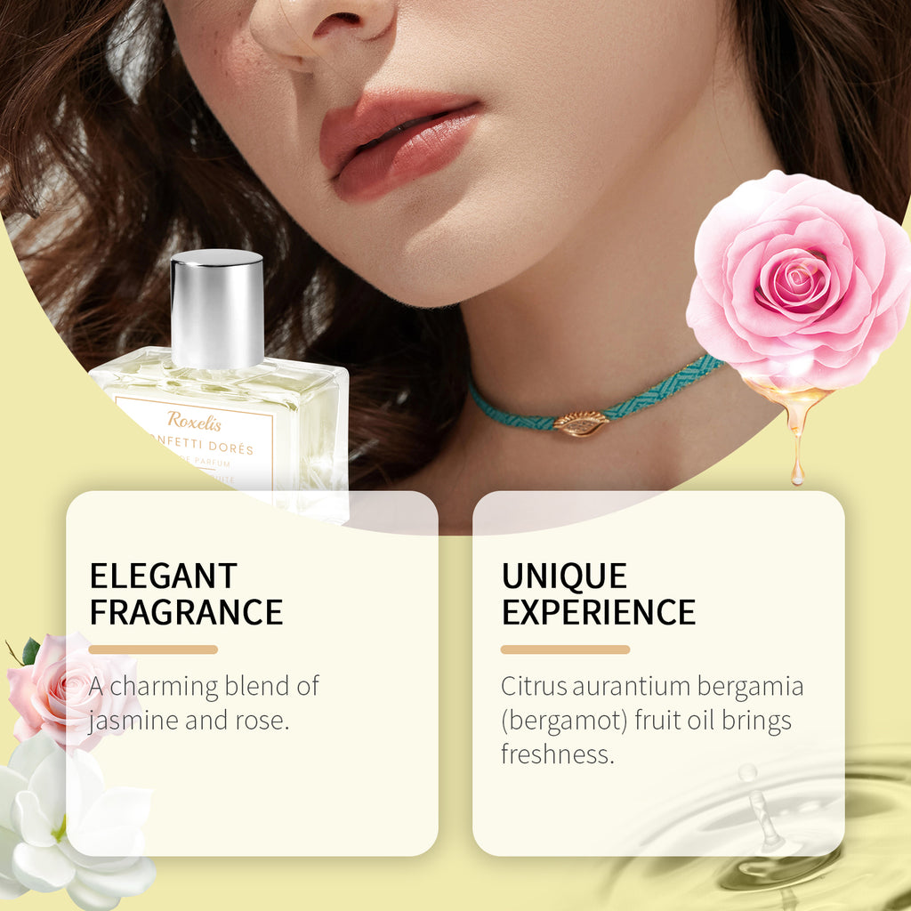 Roxelis Perfume Frutado de Sobremesa, Fragrância Floral Frutada, Perfume de Nicho, Perfume Fresco e Natural, Perfume para Encontros e Ambiente