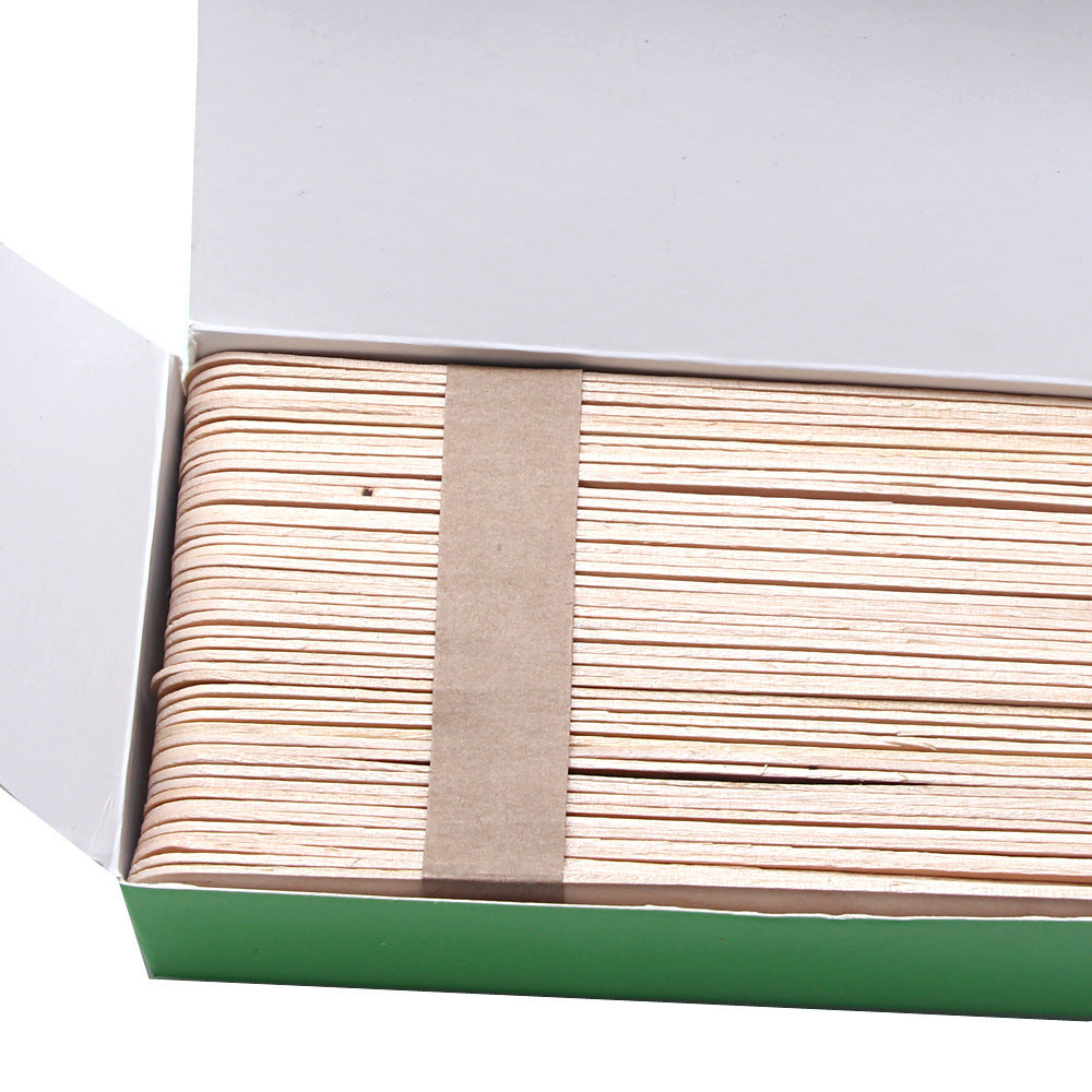 Bastão de cera para depilação, bastão para sorvete, bastão para máscara facial, 15 cm de comprimento, caixa com 100 unidades.