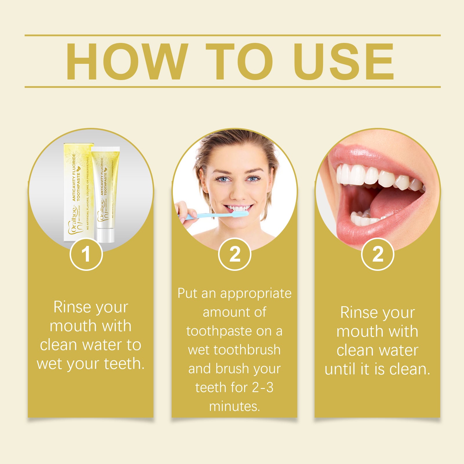 Creme dental Oralhoe sabor abacaxi, fragrância suave de frutas frescas, para limpeza bucal diária, clareamento e higiene bucal.
