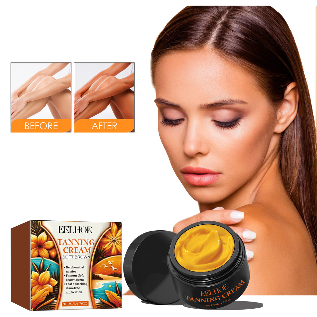 Creme bronzeador EELHOE, para bronzeamento ao ar livre na praia, loção hidratante preta que ajuda a bronzear.