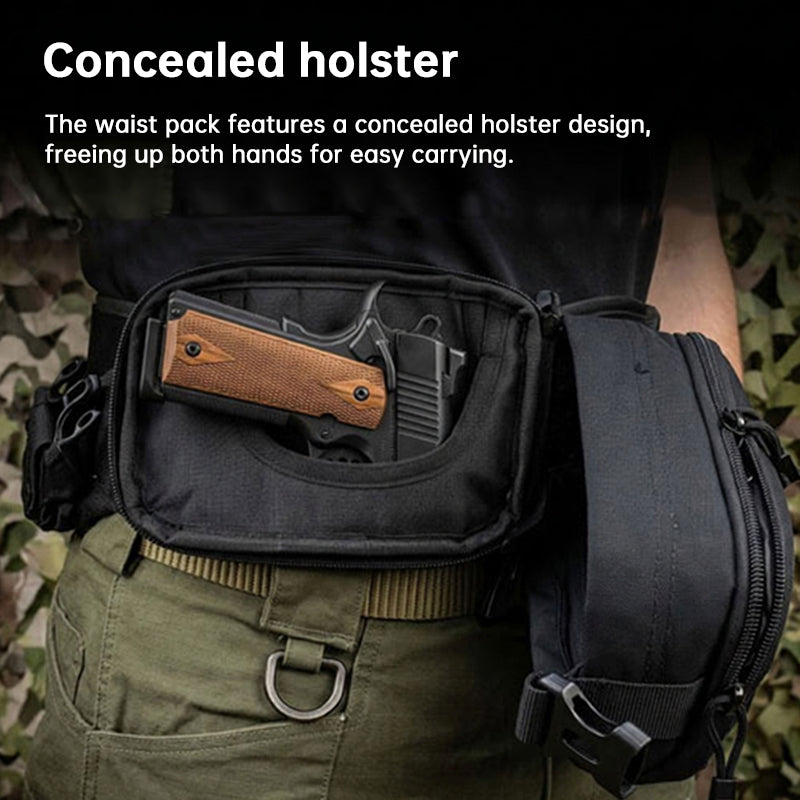 Bolsa tática de cintura para pistolas Glock e 1911 – Bolsa de cinto para porte velado de pistola 9mm, ideal para caça e airsoft.