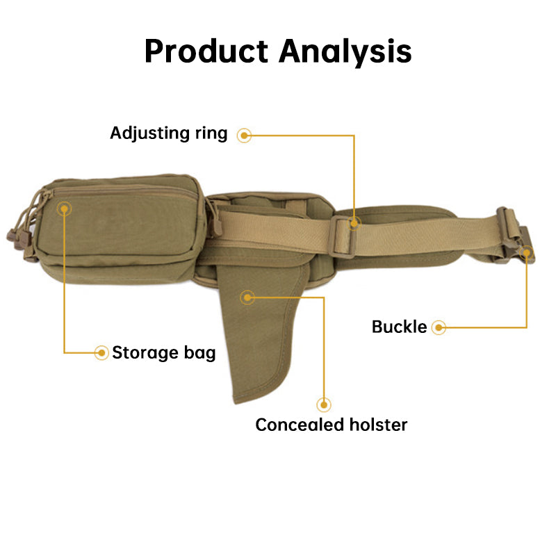 Bolsa tática de cintura para pistolas Glock e 1911 – Bolsa de cinto para porte velado de pistola 9mm, ideal para caça e airsoft.