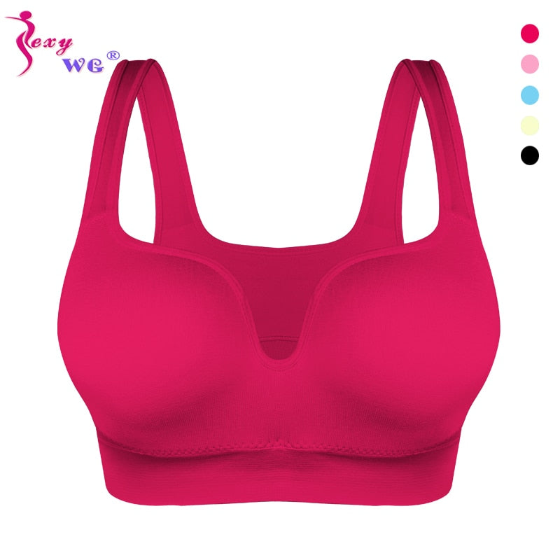Sutiã esportivo feminino SEXYWG, camiseta de ioga, regata fitness para corrida, sutiã acolchoado, top esportivo cropped, sutiã push-up sem aro.