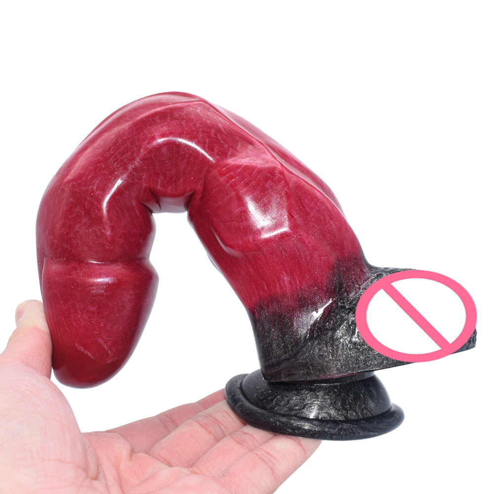 Dildo imitando pênis de animal, masturbador masculino e feminino, plug anal com formato especial, produto sexual adulto, bastão para masturbação manual.