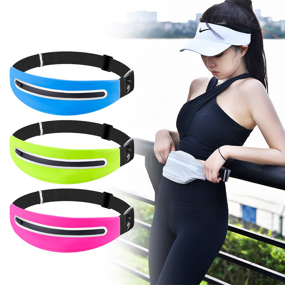 Bolsa de cintura esportiva, bolsa para celular para corrida, impermeável e refletora, bolsa de armazenamento compacta para corrida ao ar livre masculina e feminina, novo modelo