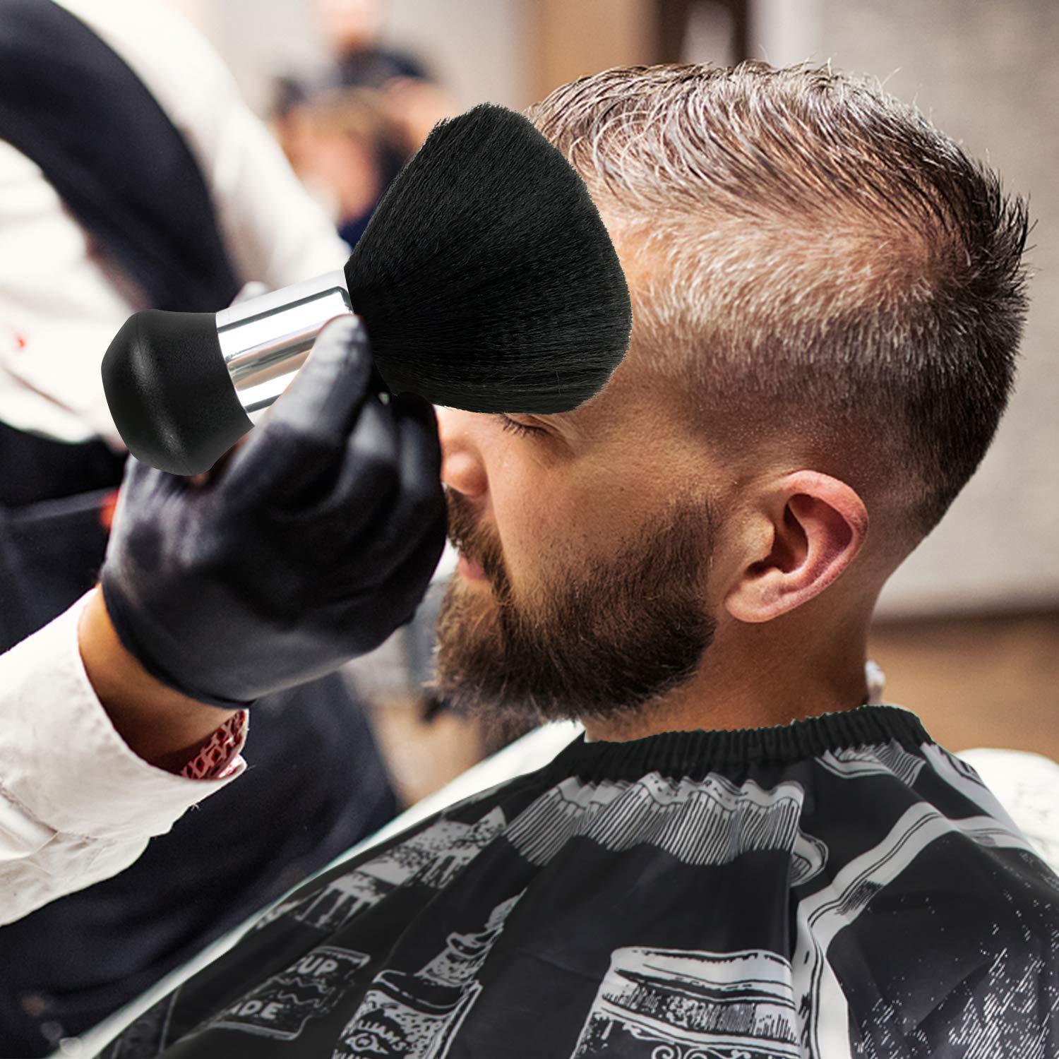 Escova de cabeleireiro com cerdas macias para corte, ideal para uso doméstico e em barbearias.