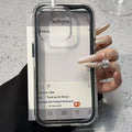 Capa para celular Apple 17 ProMax 2 em 1, cor sólida, borda transparente, proteção contra quedas para iPhone 15, 14 e 16.
