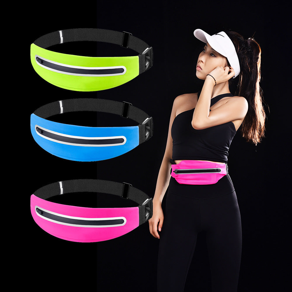 Bolsa de cintura esportiva, bolsa para celular para corrida, impermeável e refletora, bolsa de armazenamento compacta para corrida ao ar livre masculina e feminina, novo modelo
