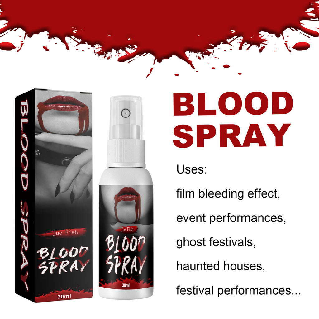 Spray de plasma, sangue falso de vampiro, sangue de zumbi, sangue artificial para decoração, maquiagem e adereços para filmes.
