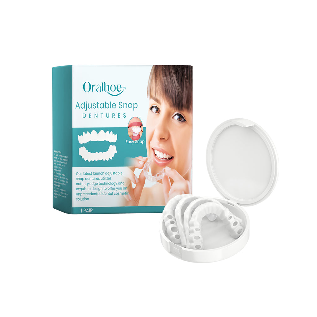 Próteses dentárias ajustáveis com fivela, próteses confortáveis e ajustáveis que se adaptam à força de mastigação e aos dentes.