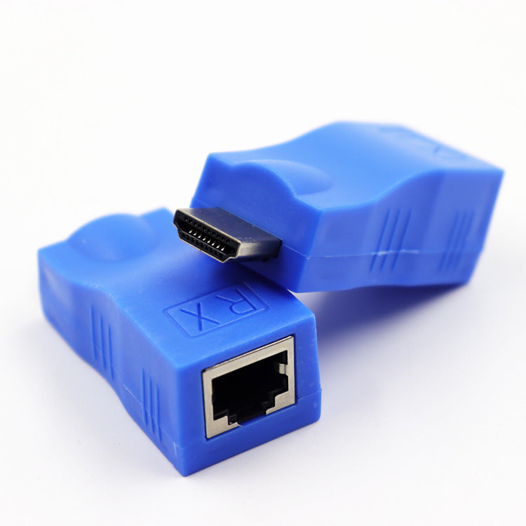 Extensor HDMI com cabo Ethernet único para HDMI, dispositivo de transmissão amplificado de rede Cat 6, sinal de 30m.