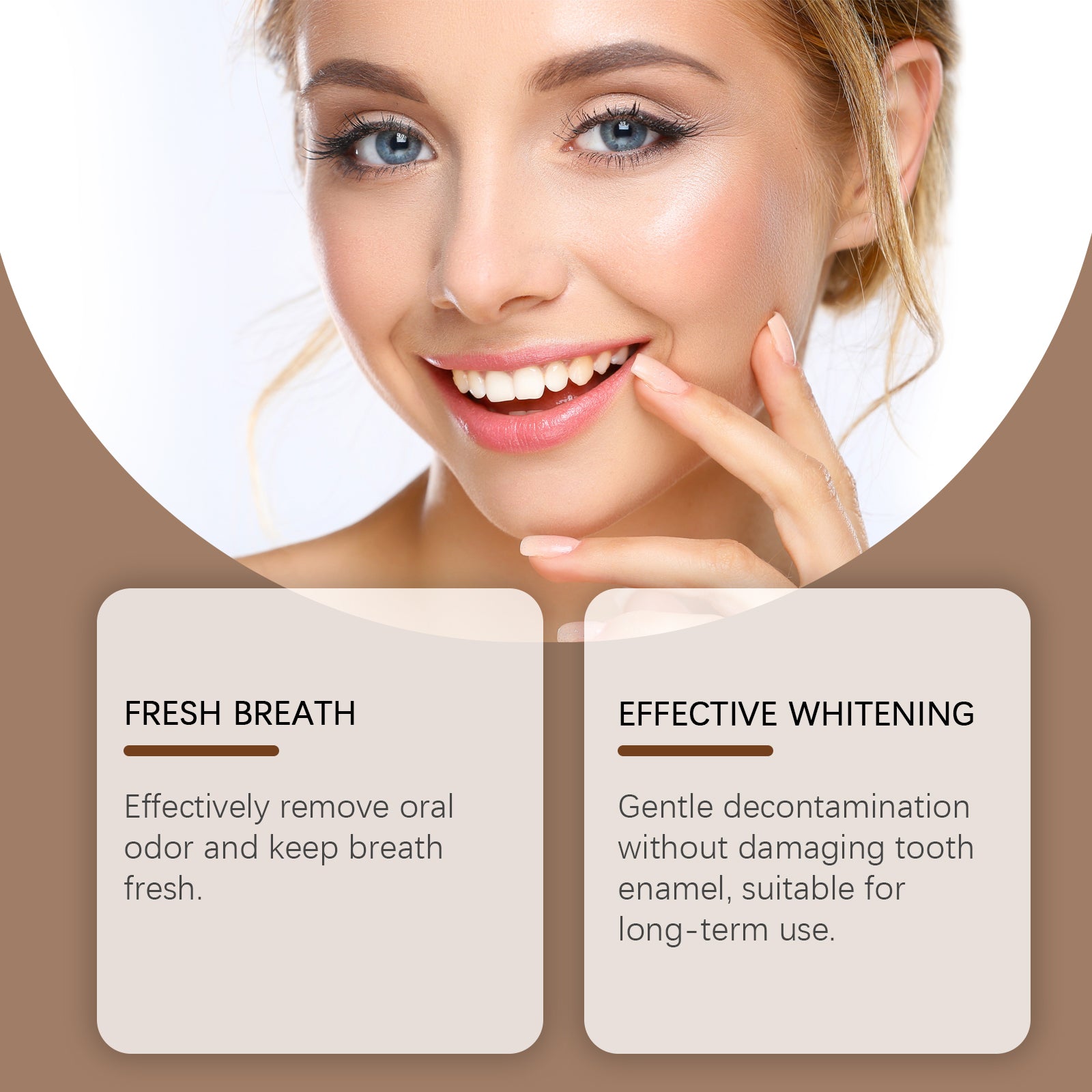 Pó dental Oralhoe Tangerine Peel: limpeza suave, remove manchas, hálito fresco, cuidado bucal e para um sorriso saudável.