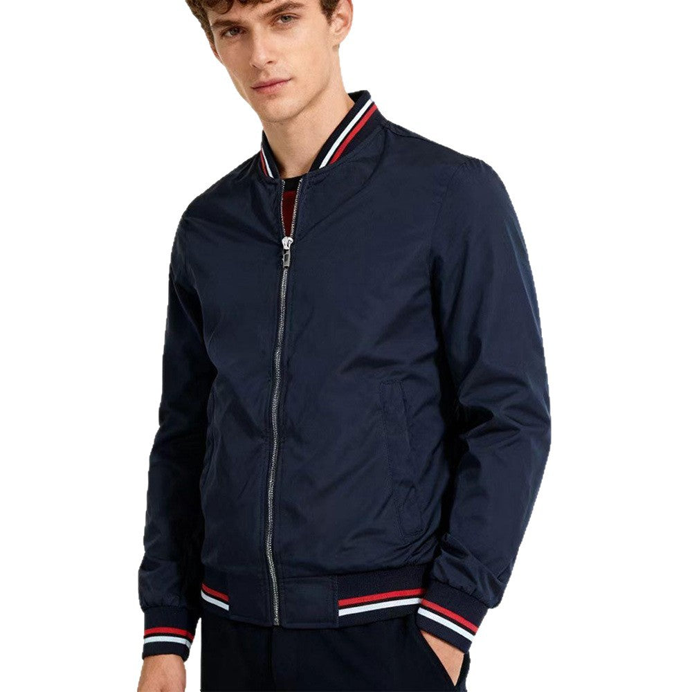 Jaqueta masculina com gola estilo beisebol