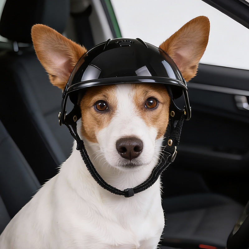 Capacete rosa para animais de estimação, novo, para cães e gatos, ideal para motociclismo, esporte e atividades ao ar livre. Acessório perfeito para a cabeça de animais de estimação.