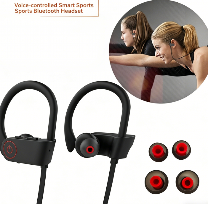 Fones de ouvido esportivos sem fio Bluetooth estéreo