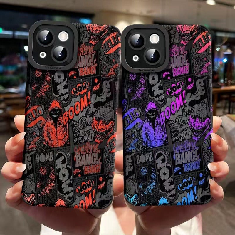 Capa de celular moderna, compatível com iPhone 13/14 Pro Max, Apple 12/11, XR, XS, macia e com estampa de desenho animado.