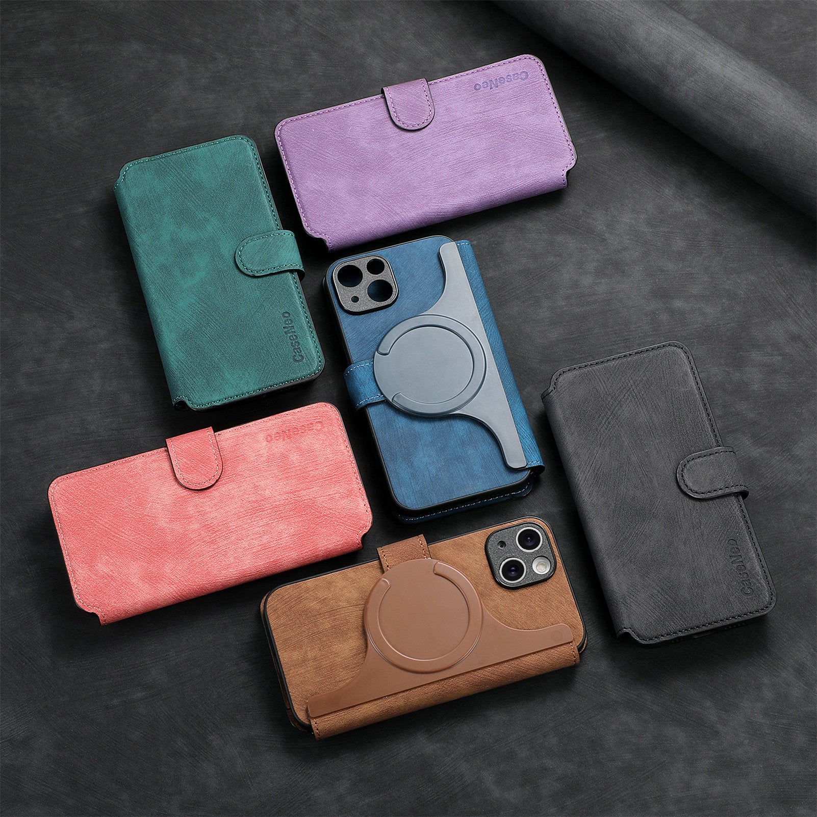 Nova separação magnética adequada para capa de celular Apple 16, Magsafe, forte ímã, capa flip de couro para iPhone 15, capa para iPhone 14.