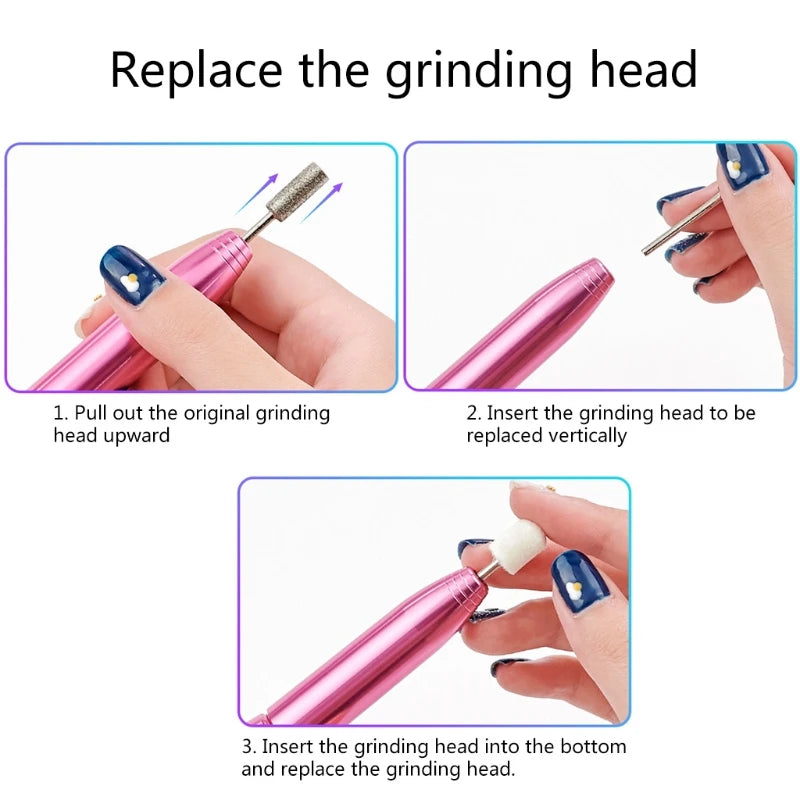 Furadeira Elétrica Portátil Profissional para Manicure e Pedicure - Envio Direto