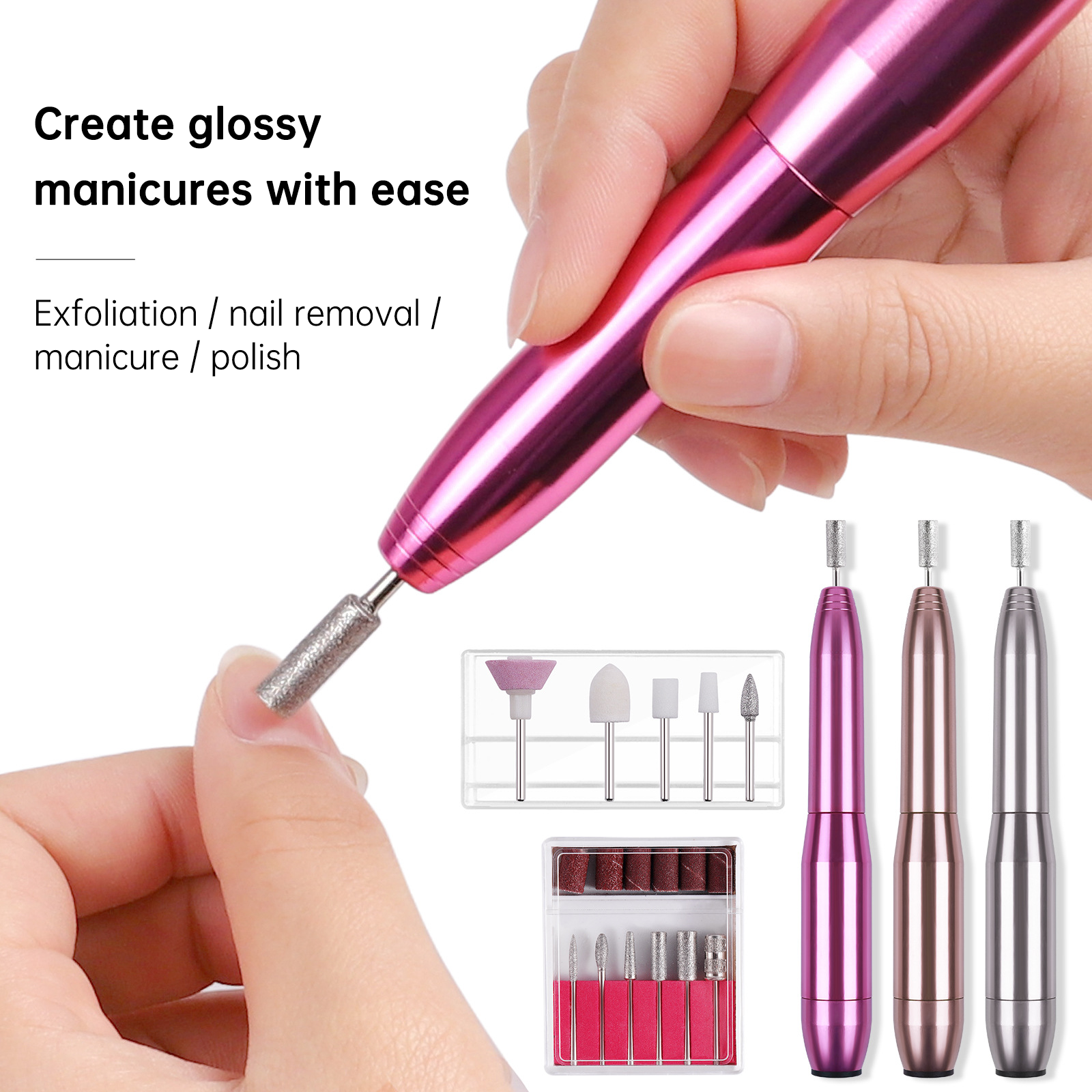 Furadeira Elétrica Portátil Profissional para Manicure e Pedicure - Envio Direto