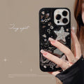 Capa para iPhone 14 com estampa de estrela 3D, design doce e moderno, compatível com Apple Phone, modelo 13 Drop Glue X/8, com design Spicy Girl 12/11 e compatível com iPhone 15 Pro Max.