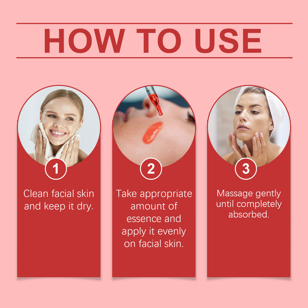 Essência de Sangue de Dragão OUHOE, Essência Hidratante e Iluminadora para o Contorno Facial