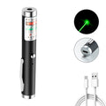 Mini ponteiro laser verde 2 em 1 destacável com suporte de lâmpada portátil, foco visível para caça, ensino e apresentações.