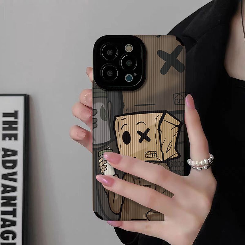 Adequado para ansiedade social, caixas de papelão, iPhone 11, Apple 14, 13, tudo incluído, 15 PRO, capa de telefone 12 resistente a quedas 7P