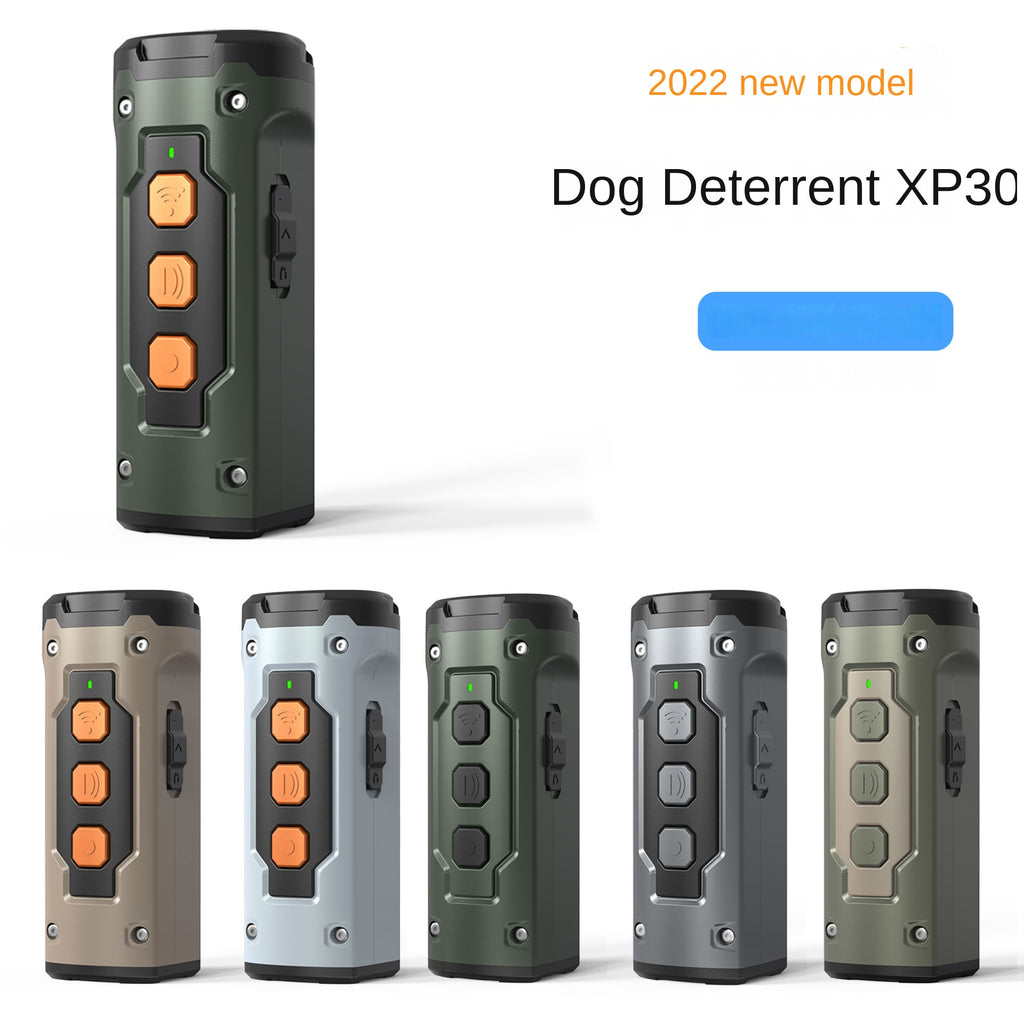 Repelente ultrassônico de três cabeças com lanterna, dispositivo anti-latido para cães.