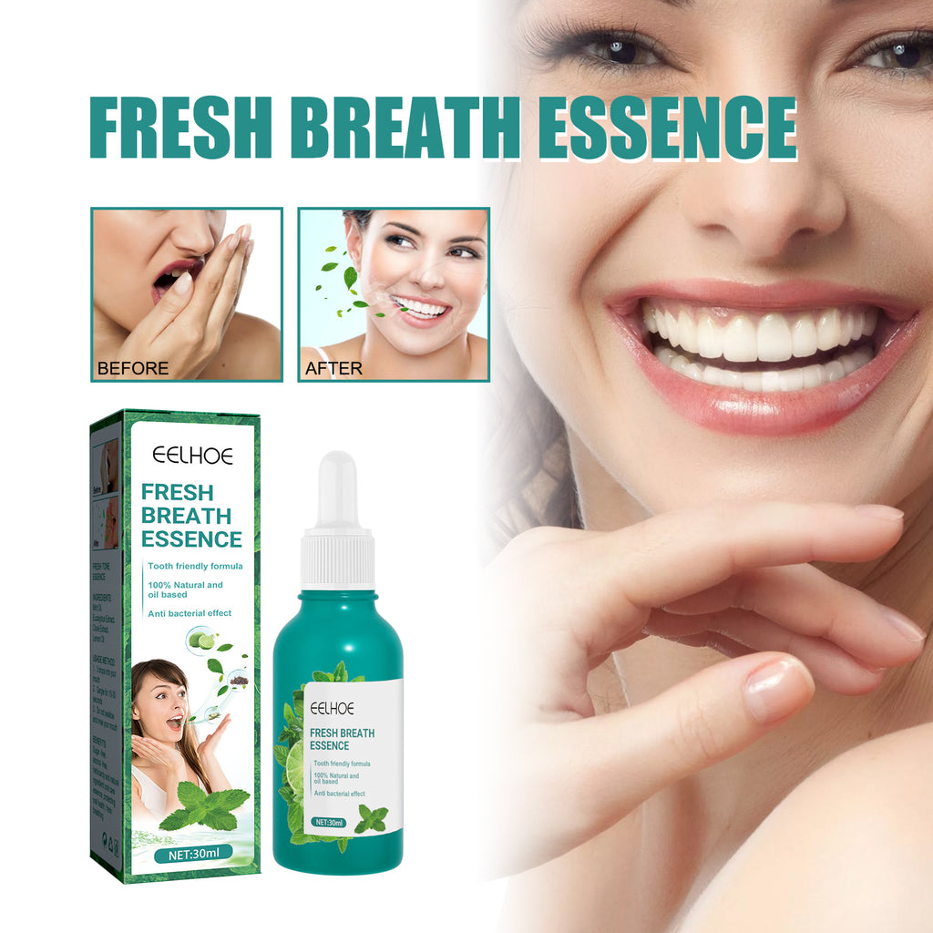 EELHOE Fresh Breath Essence, Limpa ou Mau Hálito e Deixa ou Hálito Fresco com Aroma de Menta