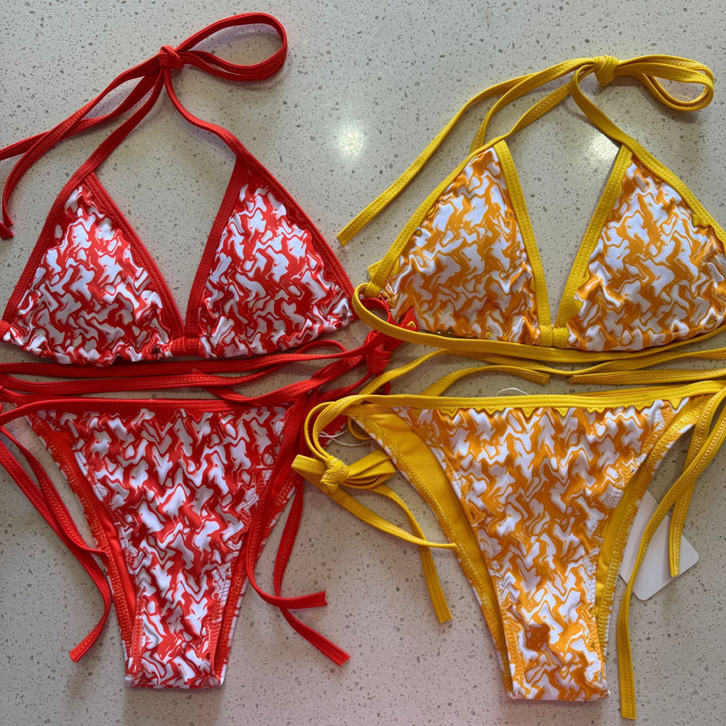 Conjunto de biquíni sexy, roupa de banho de duas peças
