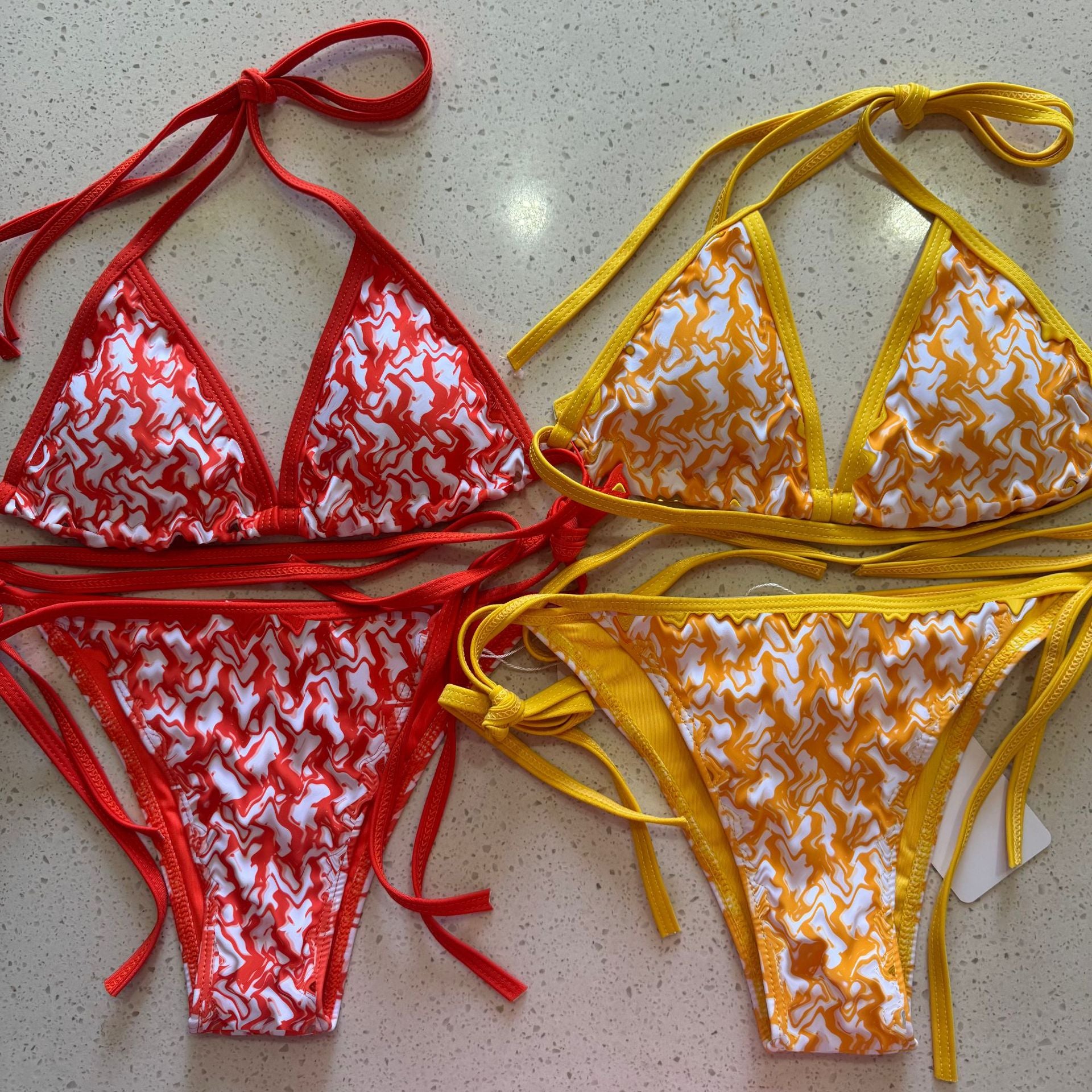 Conjunto de biquíni sexy, roupa de banho de duas peças