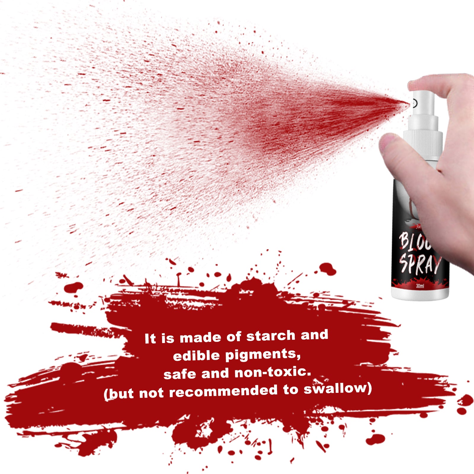 Spray de plasma, sangue falso de vampiro, sangue de zumbi, sangue artificial para decoração, maquiagem e adereços para filmes.