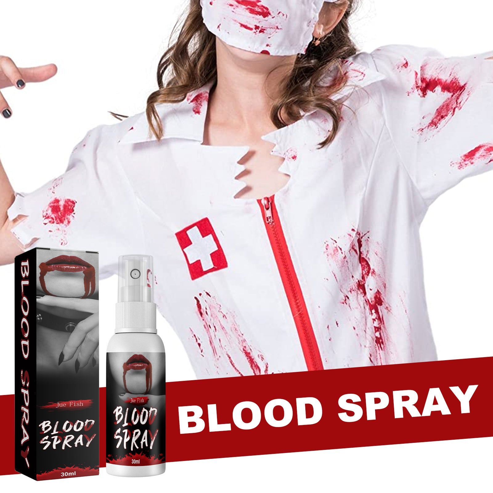 Spray de plasma, sangue falso de vampiro, sangue de zumbi, sangue artificial para decoração, maquiagem e adereços para filmes.